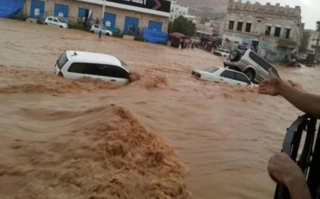 وفاة طفل غرقاً في مياه السيول بمحافظة المحويت