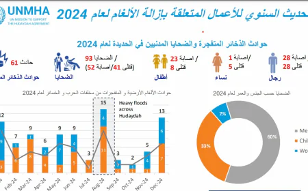 الحديدة : أونمها توثق مقتل وإصابة 31 طفلاً خلال 2024