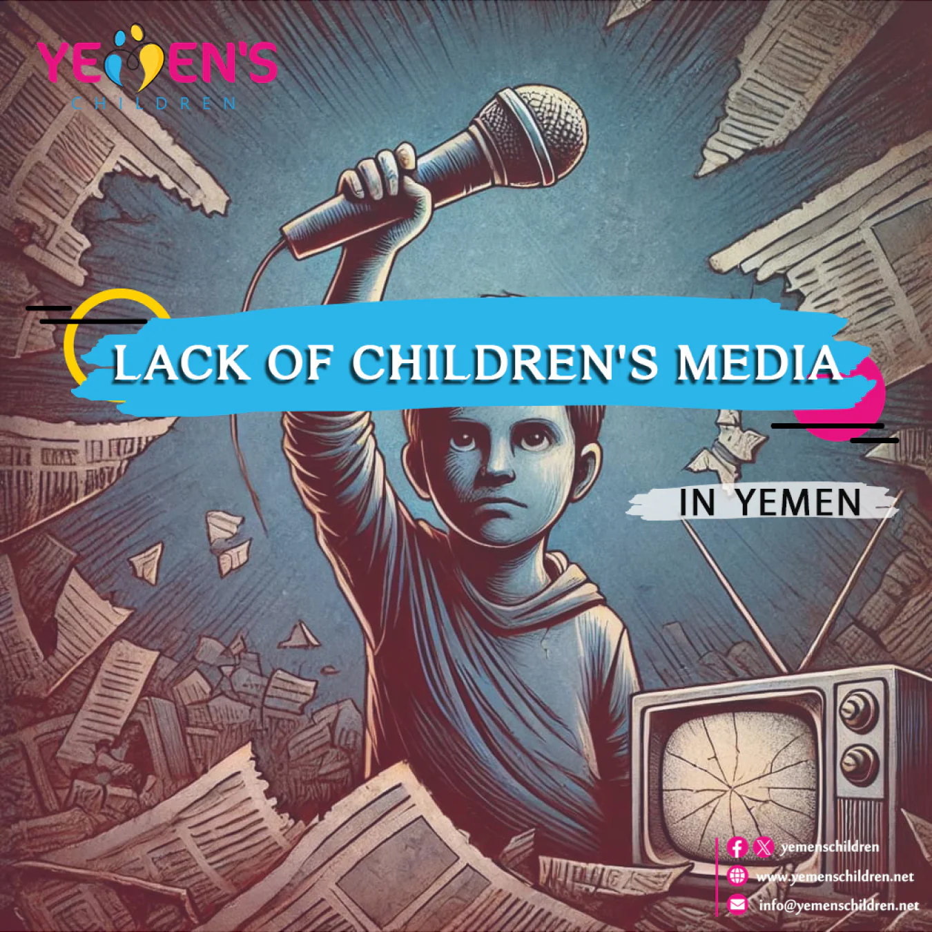 Lack of children's media in Yemen