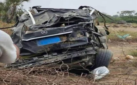 بينهم ثلاثة أطفال.. وفاة ستة أشخاص من عائلة واحدة بحادث في الحديدة