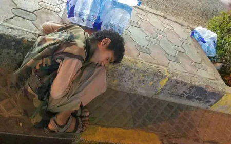 مأرب من فوق الباص  شارع عدن (الشارع العام سابقاً)