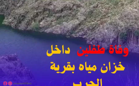 وفاة طفلين  داخل خزان مياه بقرية الجرب