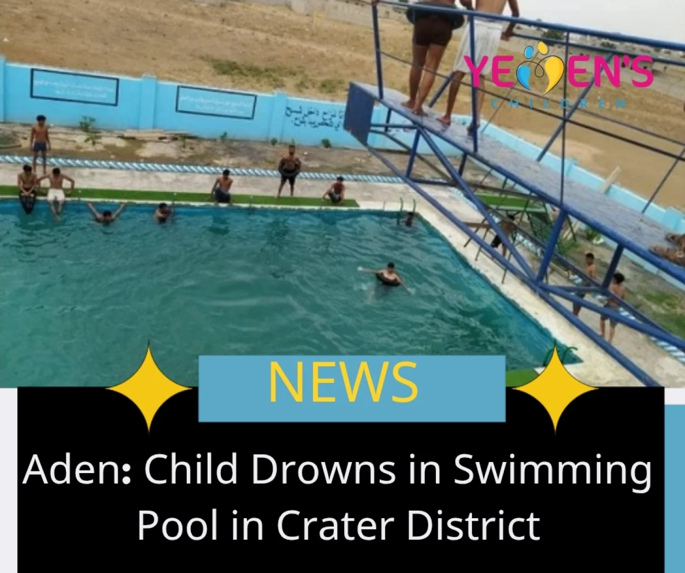 Aden: Child Drowns in Swimming Pool in Crater District