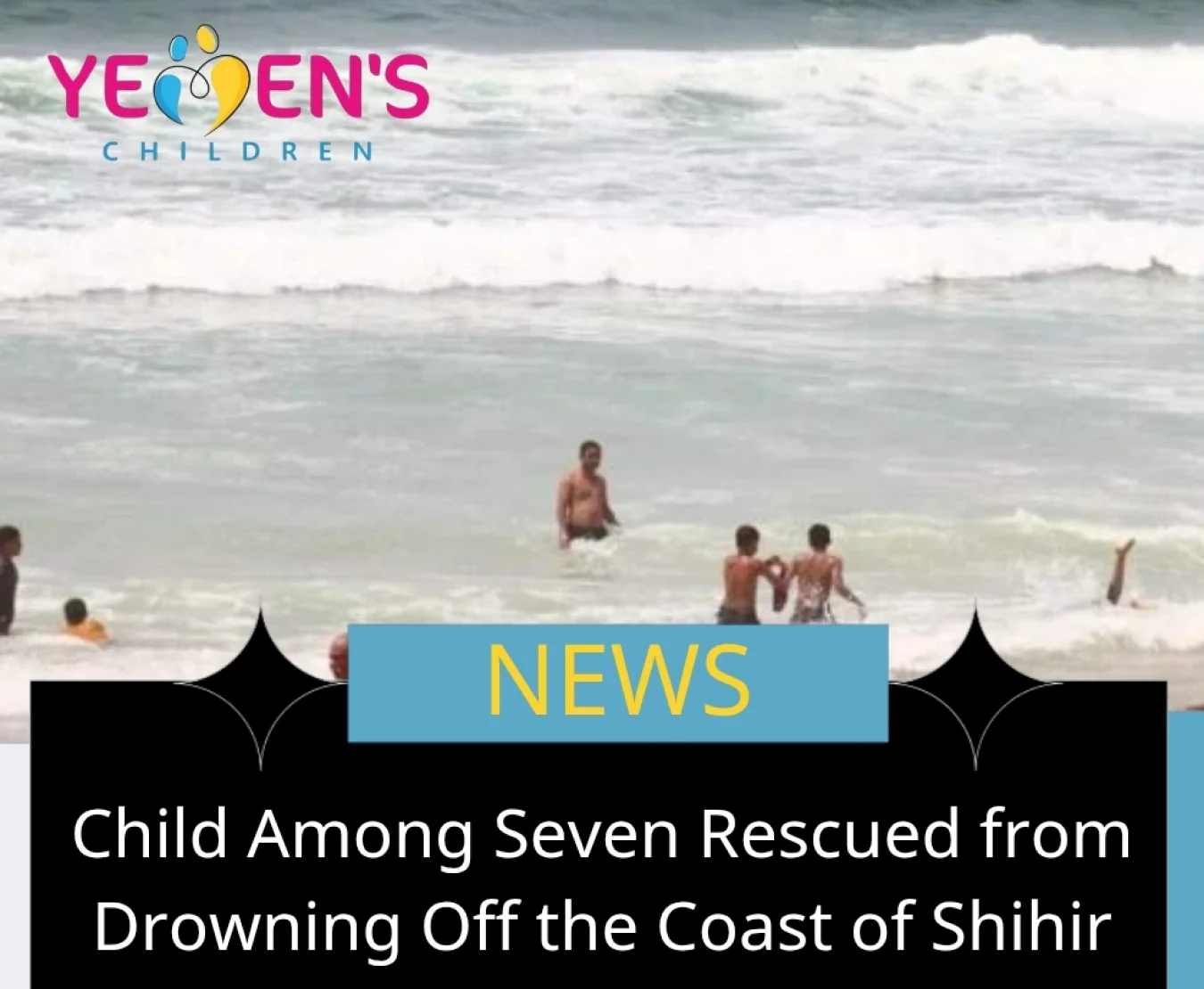 Child Among Seven Rescued from Drowning Off the Coast of Shihir