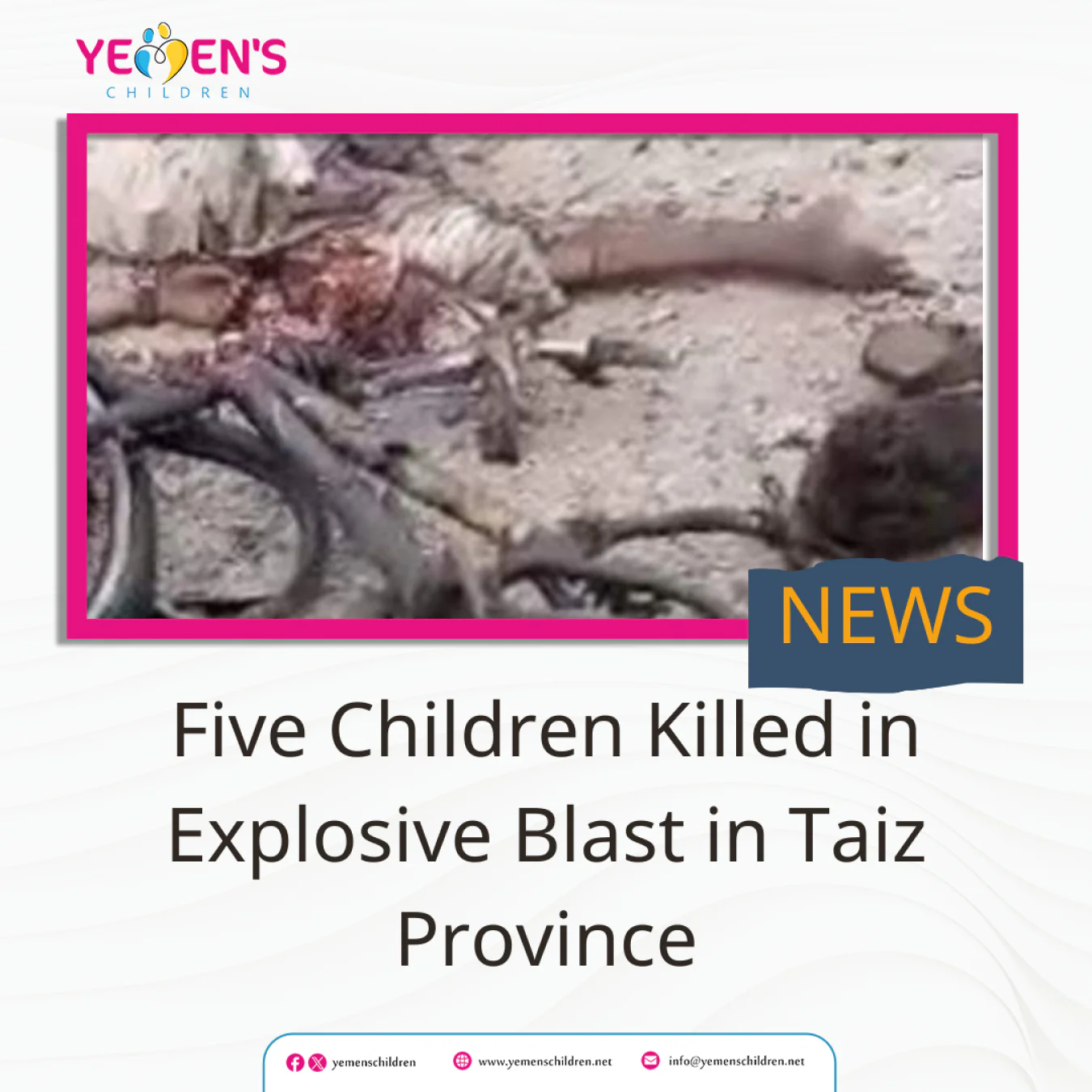 Five Children Killed in Explosive Blast in Taiz Province