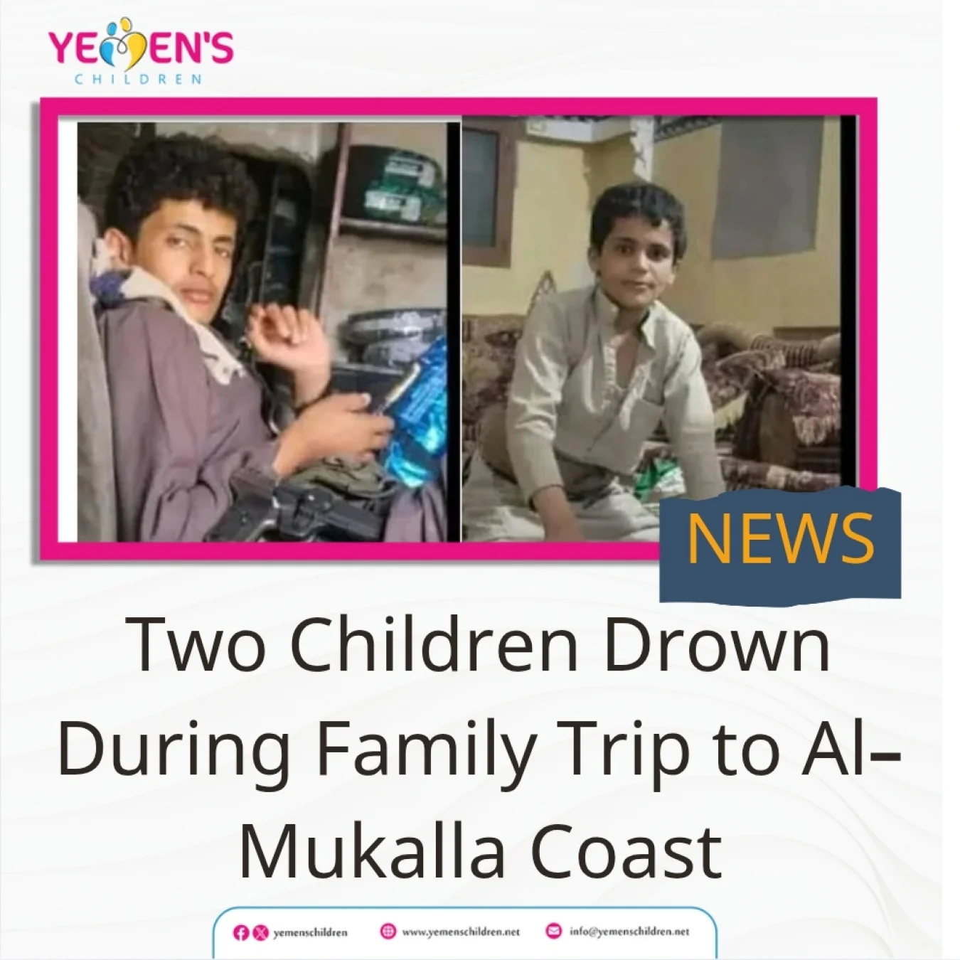 Two Children Drown During Family Trip to Al-Mukalla Coast