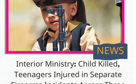 Interior Ministry: Child Killed, Teenagers Injured in Separate Firearms Incidents Across Three Provinces