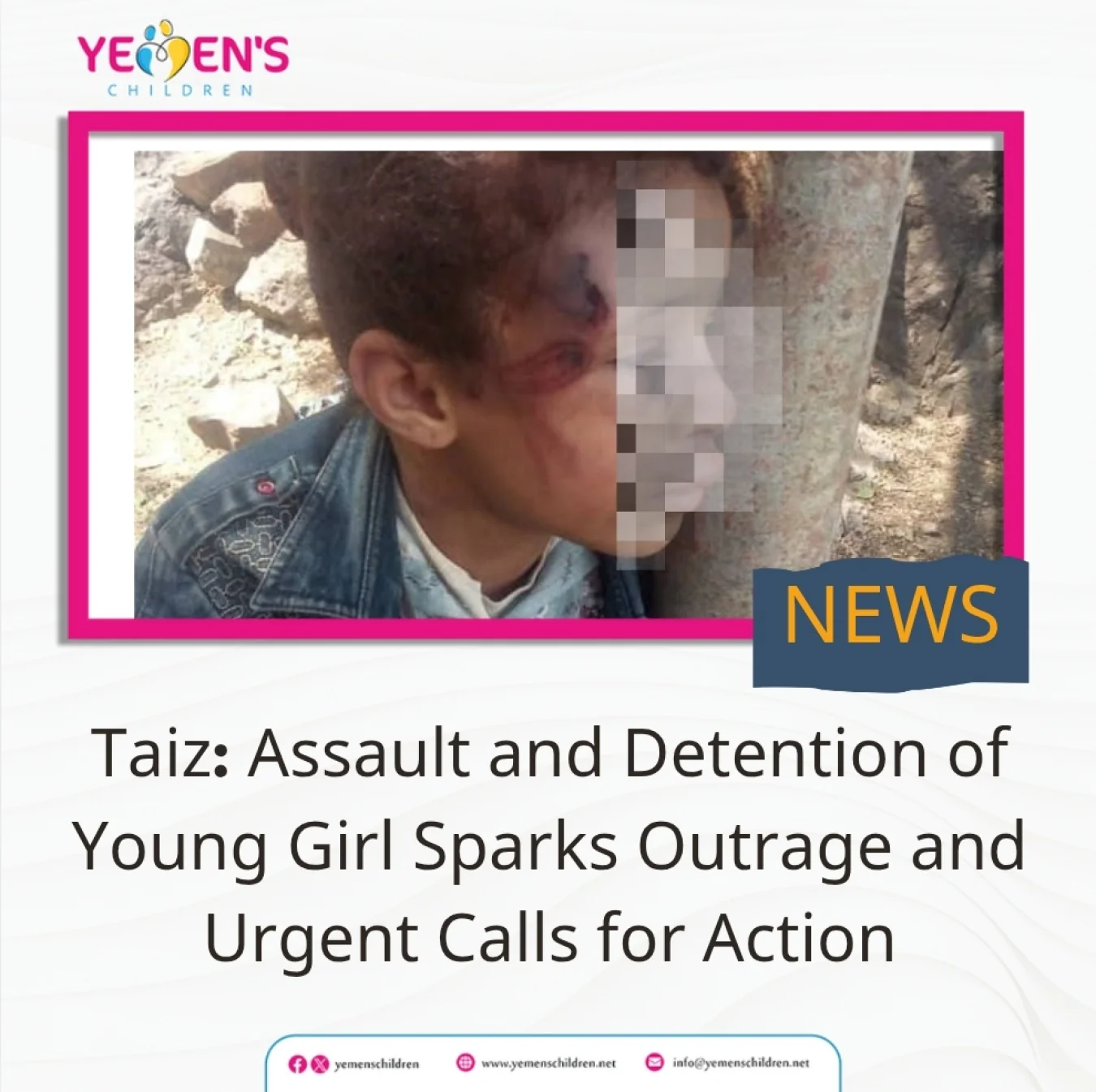 Taiz: Assault and Detention of Young Girl Sparks Outrage and Urgent Calls for Action