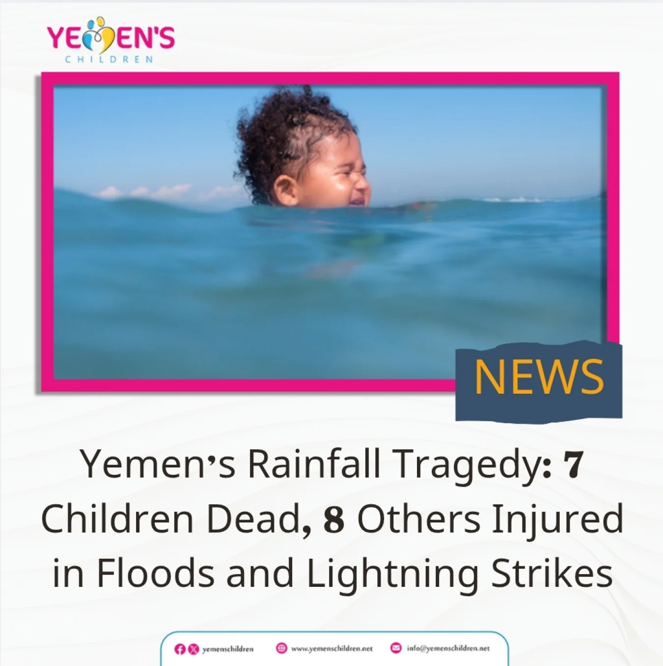 Yemen’s Rainfall Tragedy: 7 Children Dead, 8 Others Injured in Floods and Lightning Strikes