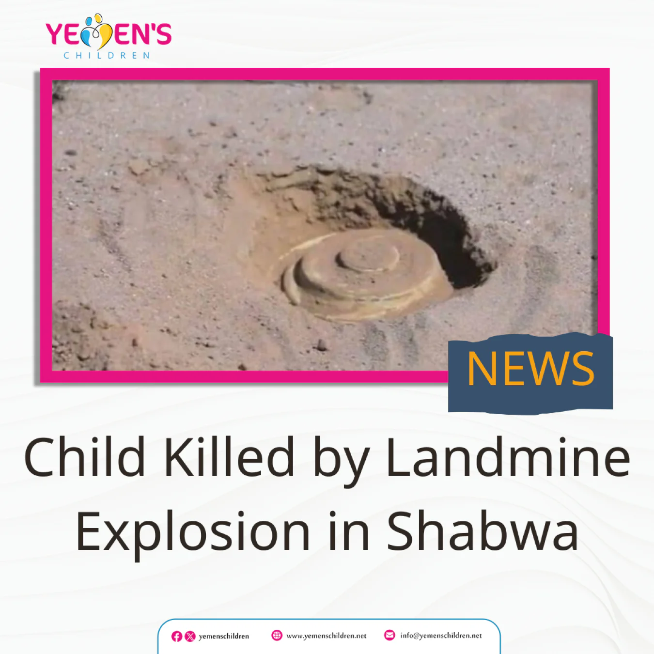 Child Killed by Landmine Explosion in Shabwa