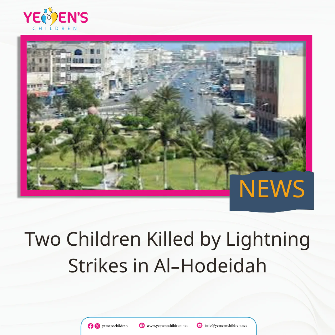 Two Children Killed by Lightning Strikes in Al-Hodeidah