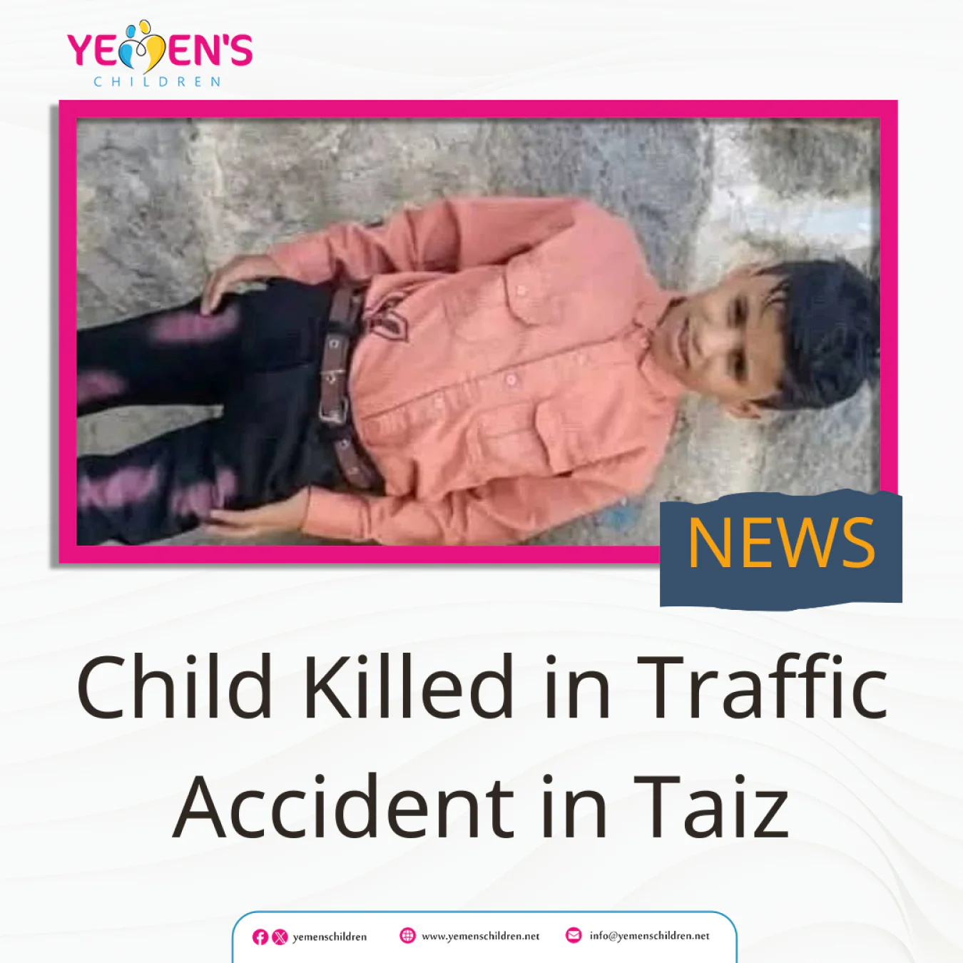 Child Killed in Traffic Accident in Taiz