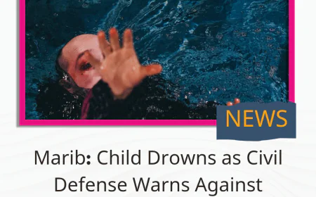 Marib: Child Drowns as Civil Defense Warns Against Swimming in Flood Channels
