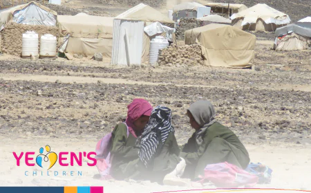 أطفالي بلا هوية.. نصف أطفال المخيمات في مأرب بلا شهادات ميلاد