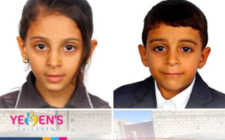 حريق  في مخيم النازحين يودي بحياة طفلين بمحافظة مأرب