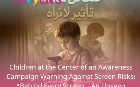 Children at the Center of an Awareness Campaign Warning Against Screen Risks: “Behind Every Screen… An Unseen Impact”
