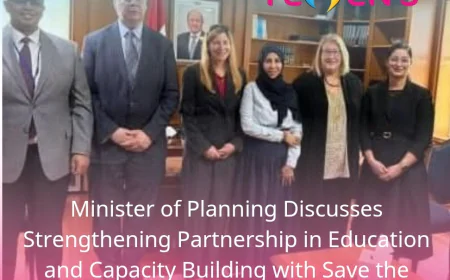 Minister of Planning Discusses Strengthening Partnership in Education and Capacity Building with Save the Children and Amideast