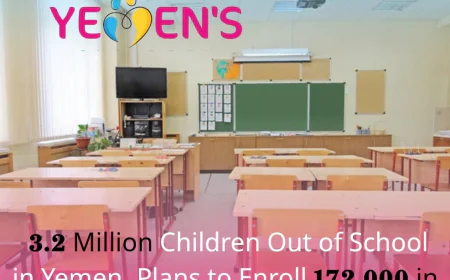 3.2 Million Children Out of School in Yemen, Plans to Enroll 172,000 in 2026