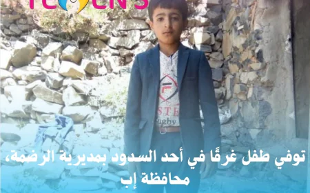 توفي طفل غرقًا في أحد السدود بمديرية الرضمة، محافظة إب