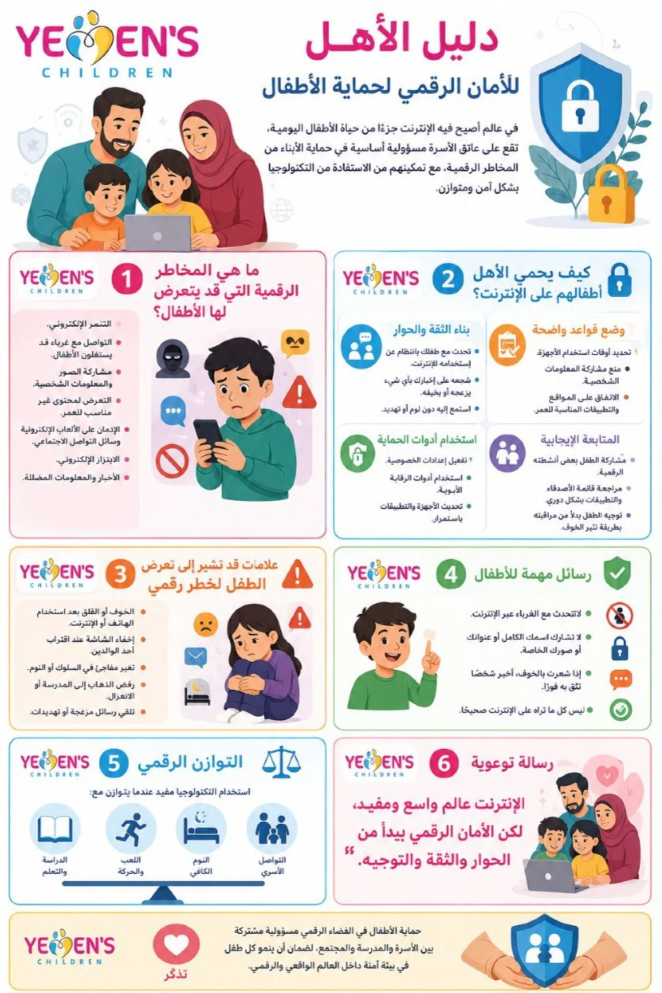 دليل الأهل للأمان الرقمي لحماية الأطفال
