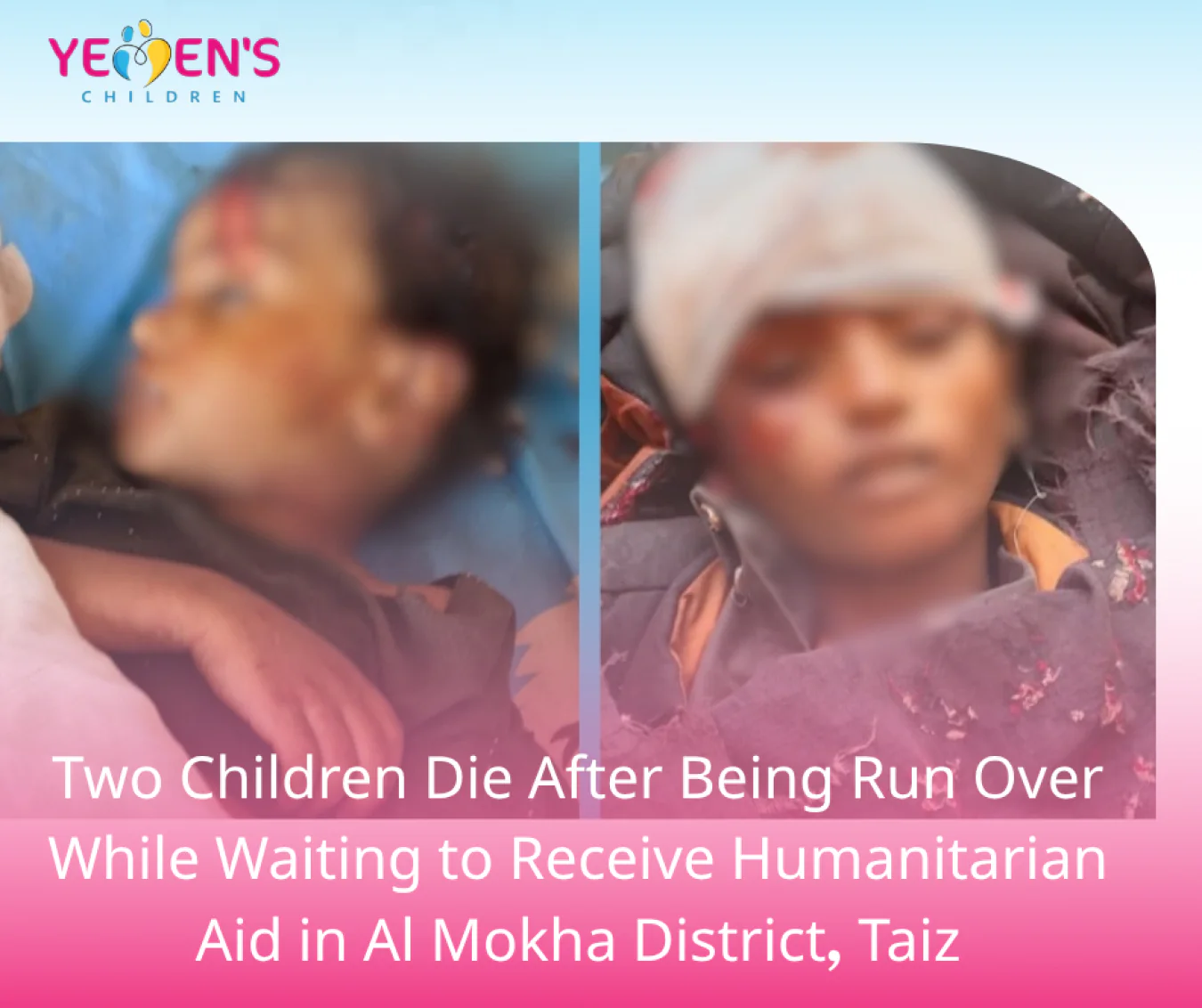 Two Children Die After Being Run Over While Waiting to Receive Humanitarian Aid in Al Mokha District, Taiz