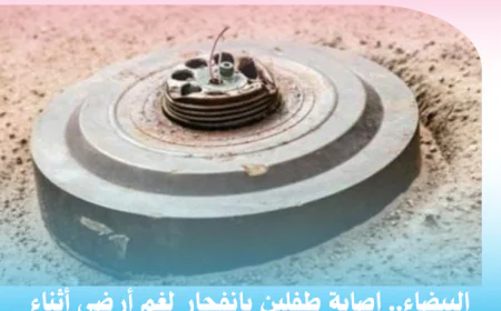 البيضاء.. إصابة طفلين بانفجار لغم أرضي أثناء رعي الأغنام