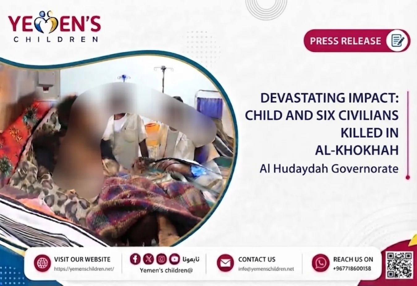 Child and Six Civilians Killed in Houthi Shelling of Al-Khokha District, Al Hudaydah Governorate