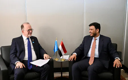 الدكتور عبدالله العليمي يبحث مع نائب المديرة التنفيذية لليونيسف تعزيز حماية الأطفال والاستجابة الإنسانية في اليمن